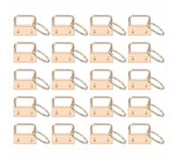 Juego de 20 piezas de accesorios para llavero, abrazadera de metal con llavero, clips de extremo de muñeca de 25 mm de ancho para coser bolsos, cinta, etiquetas de equipaje y accesorios de cinturón