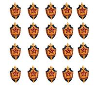 Juego de 20 pines de metal con estrella roja esmaltada y emblema soviético, broche militar coleccionable de la Unión Soviética, joyería patriótica retro, 3 x 2 cm, Mini , Metal, Metal