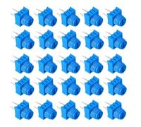 Juego de 20 potenciómetros para recortadora, 1 K, 10 K, 50 K, 100 K ohmios, con botón giratorio azul, resistencias ajustables precisas para Arduino, robótica y proyectos electrónicos (1K10K50K100K)