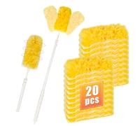 Juego de 20 recambios de imanes para polvo Swiffer 360°, con 1 mango + 1 varilla telescópica, plumero plumero, paños de limpieza, para polvo