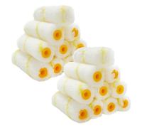 Juego de 20 rollos de pintura amarilla, rodillo de pintura de líneas amarillas, mini rodillo de pintura, rodillo de radiador, rodillo de repuesto, rodillo de piel de cordero