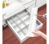 Juego de 20 separadores de cajones ajustables para uso en múltiples habitaciones para organizar artículos personales y accesorios del hogar