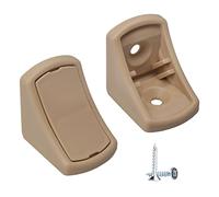 Juego de 20 soportes de estante beige de 24 x 24 mm, juntas de esquina de muebles, junta de esquina de plástico de 90 grados, ángulo recto, tornillos incluidos (20, beige)