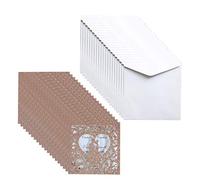 Juego de 20 tarjetas de invitación de boda, tarjetas de felicitación huecas, sobres de invitación, suministros de despedida de soltera, cartulina de papel kraft