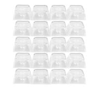 Juego de 20 teclas transparentes en blanco 1U 1X XDA de altura de cristal translúcido para teclado mecánico