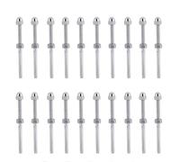 Juego de 20 tensores de Cable roscados, de Acero Inoxidable, para Cables de 1/8 Pulgadas (20 Unidades)