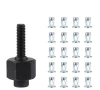 Juego de 20 tuercas de remache de aleación M8 para paredes huecas, compatible con herramientas remachadoras manuales, sujetadores de remache de acero inoxidable para fijación de metal de automóviles y