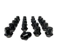 Juego de 20 tuercas de rueda originales compatibles con aluminio Fiesta Escort Mondeo Kuga B-Max Cougar C-Max Cosworth Orion Fusion KA Puma Scorpio Sierra Cono M12 x 1,5 Negro