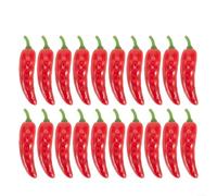 Juego de 20 verduras artificiales de chile rojo y papa para cocina y decoración educativa (chile rojo A)