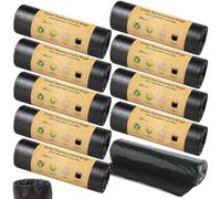 Juego de 200 bolsas de inodoro de color negro, bolsas de basura biológicas biodegradables, bolsas para inodoros de camping, extragruesas, impermeables, accesorios para inodoros móviles, senderismo