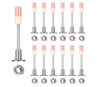 Juego de 200 clavos para paredes de hormigón y tuercas M8 para pistola de clavos, juego de clavos de acero endurecido de 7,3 mm, dispositivo de disparo de pernos, clavos de hormigón penetrante para