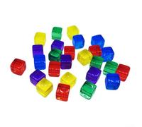 Juego de 200 dados acrílicos transparentes, multicolor, D6, para juegos de mesa, RPG para matemáticas d&d, 8 mm (colores mixtos)