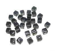 Juego de 200 dados acrílicos transparentes multicolor D6 para juegos de mesa RPG para matemáticas d&d 8 mm (gris)