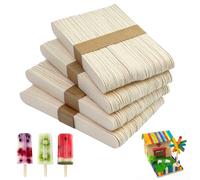 Juego de 200 espátulas de madera de 15 x 1,8 cm, palos de hielo de madera, espátulas de madera, para bricolaje, depilación, tratamientos o carpintería, máscaras y cremas