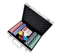 Juego de 200 fichas de aluminio - Gran cantidad de fichas Texas Hold'em | fichas de con maletín de aluminio plateado | Juego de para adultos noche juegos adiós celibato eventos caridad V