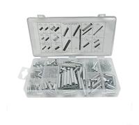Juego de 200 muelles de acero con muelles de tracción y compresión en caja, varios tamaños para bricolaje, reparación de puertas, coches, bicicletas, juguetes y dispositivos eléctricos, surtido