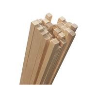 Juego de 200 palitos de madera (cuadrados, 3,5 x 3,5 mm, 28 cm de longitud, madera de abedul)