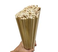 Juego de 200 palitos de madera (cuadrados, 4,0 x 4,0 mm, 38 cm de longitud, madera de abedul)