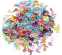 Juego de 200 pasadores de ojo de rosca, ganchos pequeños coloridos, tornillos autorroscantes para hacer joyas, artes y manualidades