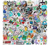 Juego de 200 pegatinas para el espacio de la ciencia y el astronauta de la ciencia y el astronauta de la química del laboratorio de la química de graffiti y de la caricatura de astronauta para portátil, botella de agua, guitarra, monopatín, adolescentes y niños, calcomanías personalizadas