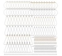 Juego de 200 pendientes para hacer uno mismo, pendientes en blanco, cierre, ganchos para las orejas, tapones de plástico para los oídos, fabricación de joyas para manualidades, joyas