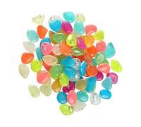 Juego de 200 piedras luminosas para jardín, resistentes al agua | Guijarros luminosos para el exterior y el jardín, adecuados para acuarios, peceras, terrazas, césped, patio, parque y
