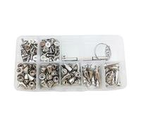 Juego de 201 remaches de metal punk punk tachuelas de cuero para ropa abrigo zapatos bolsa cinturón accesorios decoración punk rock conjunto de accesorios