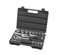 EXTOL PREMIUM Juego de 21 cabezales huecos, CrV, 1/2"