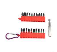 Juego de 21 puntas de destornillador con funda de plástico duro compacta, gancho de metal de liberación rápida para un transporte cómodo, diseñado para operadores de taladros eléctricos