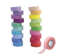 Juego de 21 rollos de cinta adhesiva Washi, cinta adhesiva decorativa para niños, para álbumes de recortes, diario, manualidades y diarios (5 m x 15 mm/rollos)