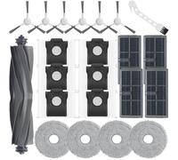 Juego de 22 accesorios para robot aspirador Dreàme L10s Pro Ultra Heat/ L10s Ultra Gen 2/X30 Ultra/Mova E30 Ultra, 1 cepillo principal, 4 toallitas, 4 filtros HEPA, 6 cepillos laterales, 6 bolsas de