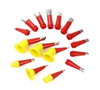 Juego de 22 herramientas de acabado de calafateo con 16 boquillas intercambiables, base de 6 soportes para fregadero, huecos, sellado, juego de boquillas de calafateo