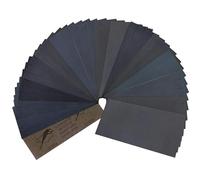 Juego de 22 papeles de lija húmedos y secos - 9 x 3,6 pulgadas para coche, madera, metal, piedra y vidrio - surtido versátil de hojas de lija para pulido y pulido fino