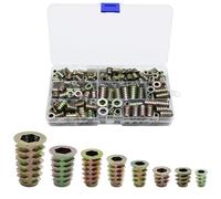 Juego de 230 tuercas hexagonales hexagonales - Varias especificaciones - Resistencia a la corrosión - Alambre roscado de aleación de zinc - Tuercas de cabeza hexagonal para muebles de madera