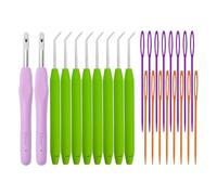 Juego de 24 Agujas de Ganchillo para Tejer - Accesorios de Bricolaje, Herramientas Multifuncionales de Crochet de Mano, Agujas de Colores