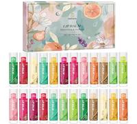 Juego de 24 bálsamos labiales afrutados con manteca de karité y bálsamo labial de vitaminas en paquete múltiple para niñas y adolescentes, cuidado de labios para mujeres, hombres, niñas, niños