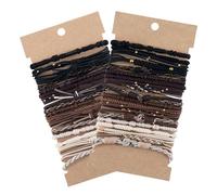 Juego de 24 bandas elásticas suaves tejidas a mano, accesorios cómodos, elásticos para el pelo, coloridas bandas elásticas para el pelo