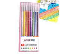 Juego de 24 Bolígrafos Gel Estilo Purpurina - Plumas de Colores Brillantes | Rotuladores Arte para Colorear | Tinta Vibrante con Escarcha en Libros Adultos, Dibujos Infantiles, Diarios, Garabatos