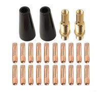 Juego de 24 boquillas y boquillas de contacto KP1939-1 para soldadora de alambre MB 14AK, rosca M6 de cobre para alta resistencia al calor, para Weld-Pak 100HD a 180HD y Eastwood Mig135/175,