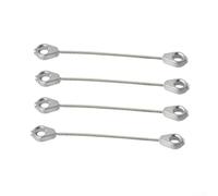 Juego de 24 cables de freno de elevación de cubierta para cortadoras de césped Cadet para RZT17 RZT22 RZT42 RZT50 Cable de alambre de metal para un uso fiable de cortadora de césped (4 piezas)