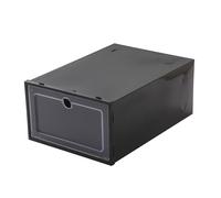 Juego de 24 cajas de almacenamiento de plástico para zapatos, 4,5 kg, 33 x 23 x 14 cm, con tapa abatible, cubierta transparente de agujeros redondos, almacenamiento de zapatos para guardarropa
