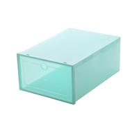 Juego de 24 cajas de plástico para zapatos, 4,5 kg, 33 x 23 x 14 cm, con tapa abatible, cubierta transparente de agujeros redondos, almacenamiento de zapatos para guardarropa, zapatería, color verde