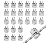 Juego de 24 conectores de perno dividido de aluminio para múltiples conexiones de cable que proporcionan un agarre fiable y estable para valla y configuración de cable subterráneo