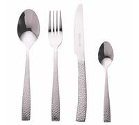 Juego de 24 cubiertos de acero inoxidable pulido, mango efecto martillado acabado mate, silver, Bali Sibila