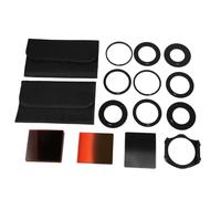 Juego de 24 filtros cuadrados completos y graduados con 9 adaptadores de tamaño para portafiltros, compatible con la serie Cokin P LF78.