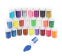 Juego de 24 purpurina para manualidades, tarjetas, decoración de festivales, polvo brillante para uñas, cuerpo, cara, slime, 24 x 20 g (480 g)