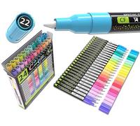 Juego de 24 rotuladores de pintura acrílica de colores confeti de 0,7 mm, punta extrafina, pintura roca, vidrio, tazas, madera, metal, lienzo, cerámica, proyectos de bricolaje, ilustración, no tóxico,