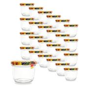 Juego de 24 tarros de cristal premium de 230 ml de Flaschenbauer - Versátiles tarros para mermelada y encurtidos con tapa Twist-Off de color, incluidas etiquetas. Ideal para sopas, salsas, té, hierbas
