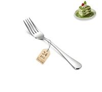 Juego de 24 tenedores para tartas, tenedores de postre de acero inoxidable de 14 cm para cóctel, postre, tarta, té, fruta, queso, aperitivos, tenedores pequeños para fiestas, hoteles, restaurantes