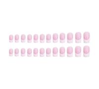 Juego de 24 uñas postizas cuadradas de ataúd con forma de ataúd, brillantes, acrílicas para personas de moda, uñas postizas francesas